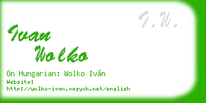 ivan wolko business card